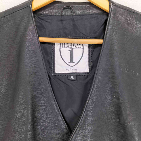 real leather HIGHWAY ONE 本革ベスト メンズ import:XL