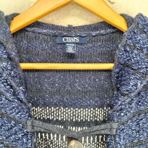 チャップス CHAPS 90S-00S トグルボタン ボーダー柄 フーデッド カーディガン メンズ 1X