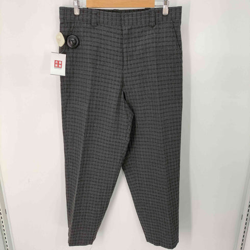 コムデギャルソンオム COMME des GARCONS HOMME 90S 田中オム サマーウール ウィンドペン 3B テーラードジャケット 裏地無し & ノータック ワイドテーパード スラックス セットアップ メンズ ジャケット:L / パンツ:M
