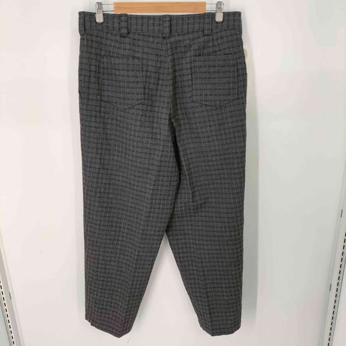 コムデギャルソンオム COMME des GARCONS HOMME 90S 田中オム サマーウール ウィンドペン 3B テーラードジャケット 裏地無し & ノータック ワイドテーパード スラックス セットアップ メンズ ジャケット:L / パンツ:M