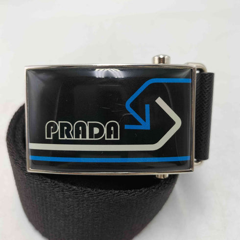 プラダ PRADA ロゴ デザイン サフィアーノレザー ガチャベルト メンズ 90/36