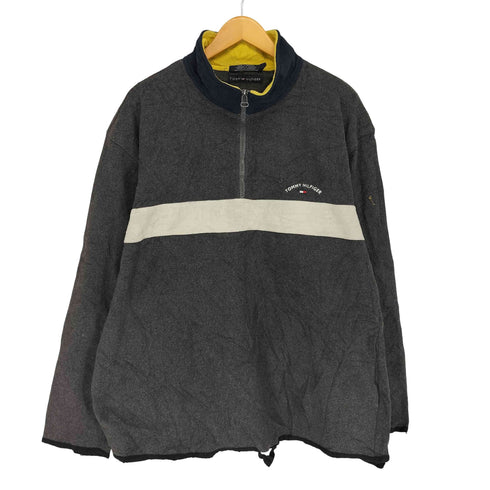 トミーヒルフィガー TOMMY HILFIGER 90S-00S フリース ハーフジップ プルオーバー メンズ JPN:XXL