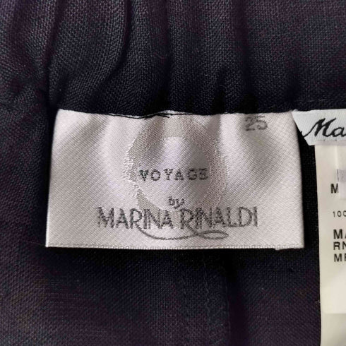 マリナリナルディ marina rinaldi イタリア製 リネン サイドライン スカート レディース 25