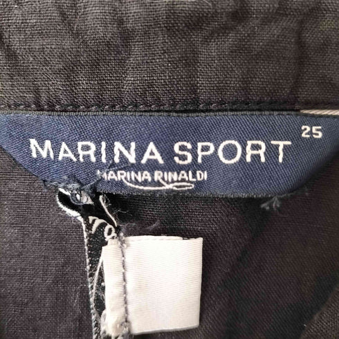 マリナリナルディ marina rinaldi SPORT イタリア製 リネン オーバーサイズ S/S シャツ レディース 25