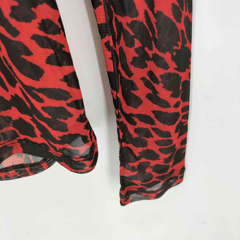 LU'U DAN ルーダン レオパード柄 メッシュ トップス セカンドスキン メンズ import:S