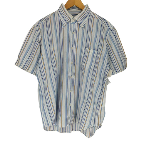 ランバン LANVIN コットン リネン ストライプシャツ メンズ