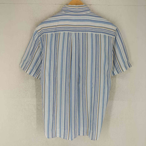 ランバン LANVIN コットン リネン ストライプシャツ メンズ