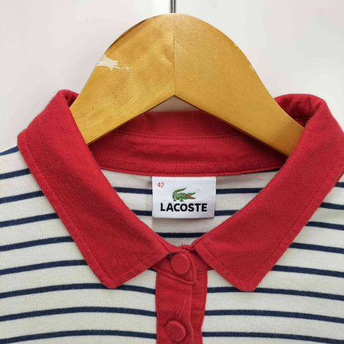 ラコステ LACOSTE ワンポイント 刺繍 L/S ポロ シャツ レディース EUR:42