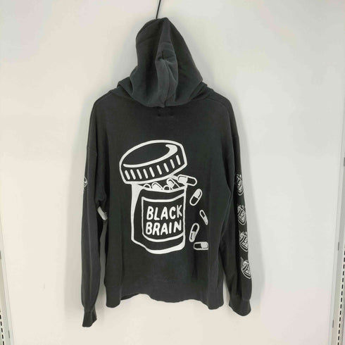 ブラックブレイン BLACK BRAIN ロゴ プリント パーカー メンズ JPN:XL