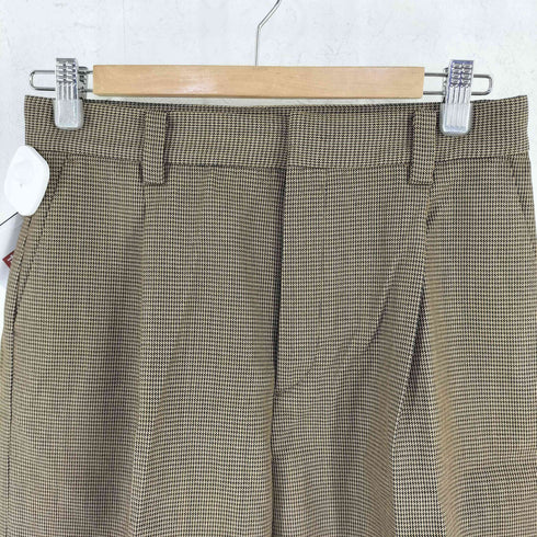 プラージュ plage de charme 千鳥格子 ウール タックショーツ レディース
