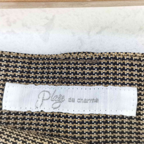 プラージュ plage de charme 千鳥格子 ウール タックショーツ レディース