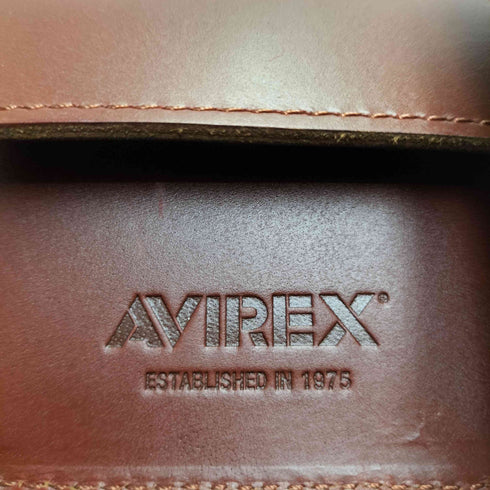 アヴィレックス AVIREX バッファローレザー 三つ折り ミニ 財布 メンズ