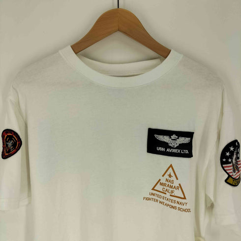 アヴィレックス AVIREX FADED SS PATCHED ZIP WORK SHIRT フェーディド ショートスリーブ パッチド ジップ ワーク シャツ メンズ import:M