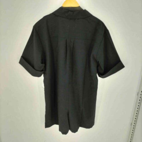 hellam クレープシフォンシャツロンパース オールインワン レディース FREE