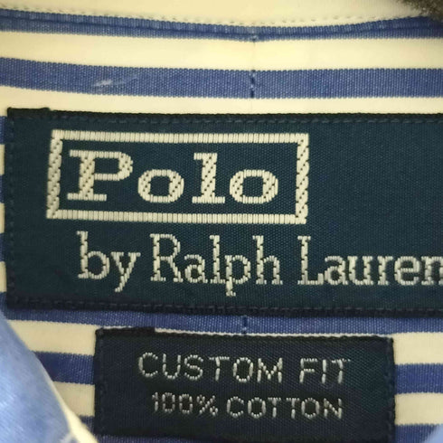 ポロバイラルフローレン Polo by RALPH LAUREN CUSTOM FIT スモールポニー刺繍 マルチストライプL/Sシャツ メンズ M