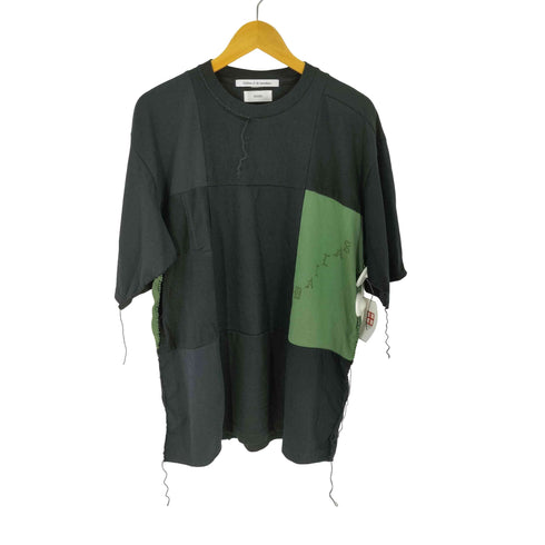 チルドレンオブザディスコーダンス Children of the discordance ×SEMBL RE:PATCH WORK SS TEE L BLACK ASSORT ハンドメイドヴィンテージパッチTシャツ 再構築 メンズ ONE SIZE