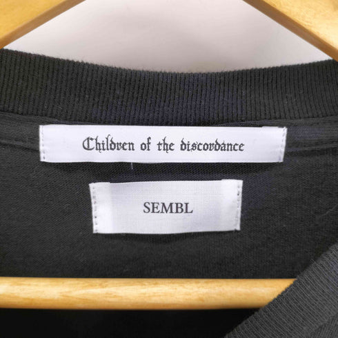 チルドレンオブザディスコーダンス Children of the discordance ×SEMBL RE:PATCH WORK SS TEE L BLACK ASSORT ハンドメイドヴィンテージパッチTシャツ 再構築 メンズ ONE SIZE
