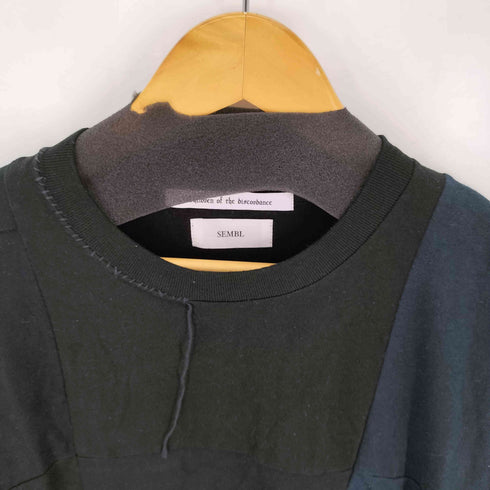 チルドレンオブザディスコーダンス Children of the discordance ×SEMBL RE:PATCH WORK SS TEE L BLACK ASSORT ハンドメイドヴィンテージパッチTシャツ 再構築 メンズ ONE SIZE