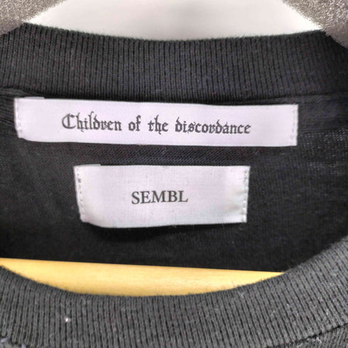チルドレンオブザディスコーダンス Children of the discordance ×SEMBL RE:PATCH WORK SS TEE L BLACK ASSORT ハンドメイドヴィンテージパッチTシャツ 再構築 メンズ ONE SIZE