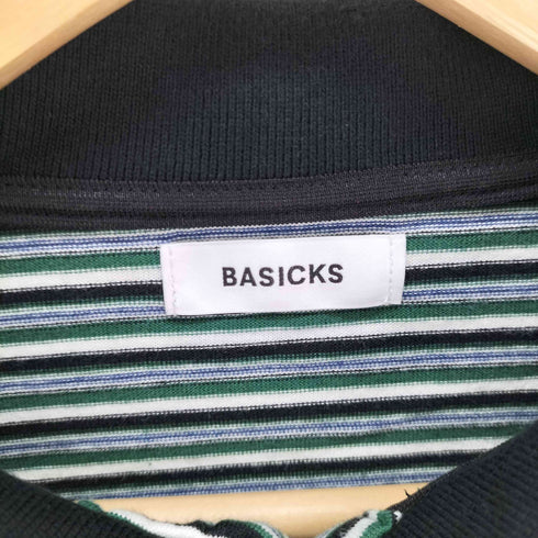 ベイシックス BASICKS ボーダー ポロ メンズ JPN:M