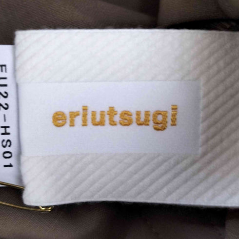 eriutsugi グリーンウールウオッシャブルハニカムスカート domestic レディース