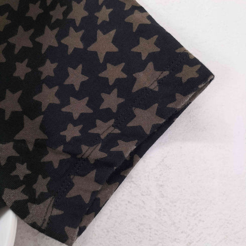 フレッドペリー FRED PERRY ×BELLA FREUD ラスタカラー月桂樹 スター柄クルーネックTシャツ レディース 36