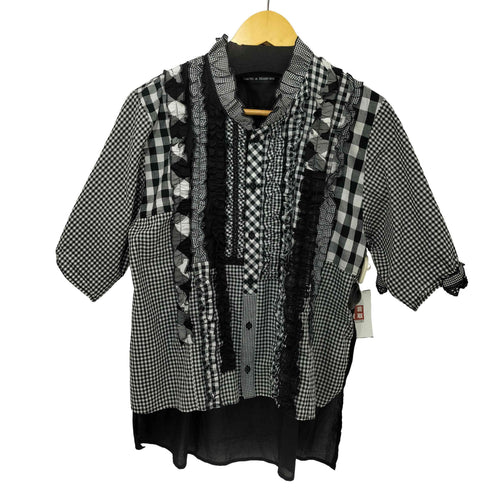 ビームスボーイ BEAMS BOY 26SS 別注 ギンガム フリル シャツ レディース JPN:36