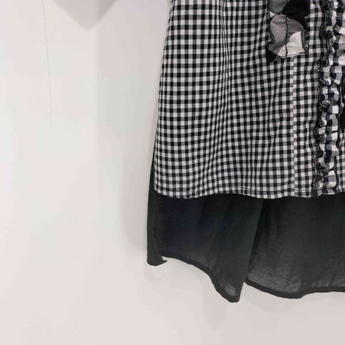 ビームスボーイ BEAMS BOY 26SS 別注 ギンガム フリル シャツ レディース JPN:36
