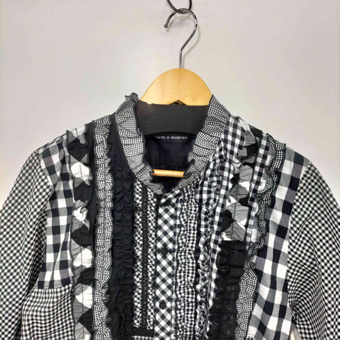 ビームスボーイ BEAMS BOY 26SS 別注 ギンガム フリル シャツ レディース JPN:36