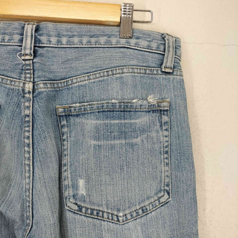 ユニクロ UNIQLO 銀タグ BROKEN DENIM ダメージ加工ストレートデニムパンツ メンズ 33