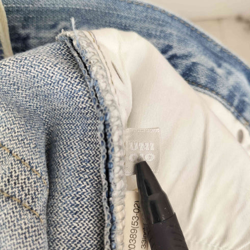 ユニクロ UNIQLO 銀タグ BROKEN DENIM ダメージ加工ストレートデニムパンツ メンズ 33