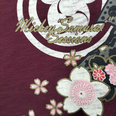 和柄 兜 家紋 両面キャラクタープリントクルーネックTシャツ レディース L