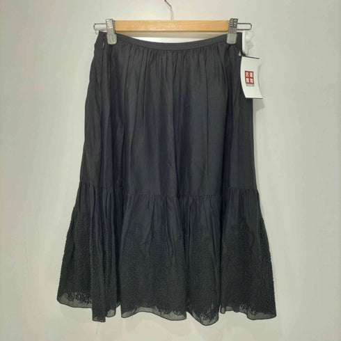ミッシェルクラン MICHEL KLEIN カットワーク ラメ刺繍入り スカート レディース JPN:36