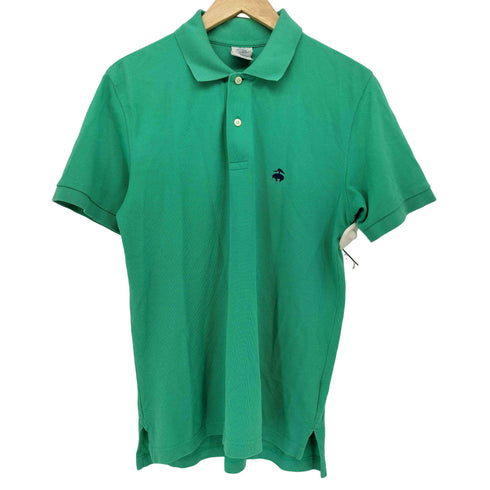 ブルックスブラザーズ BROOKS BROTHERS SLIM FIT ワンポイント刺繍 鹿の子 S/S ポロシャツ メンズ import:S