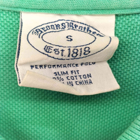ブルックスブラザーズ BROOKS BROTHERS SLIM FIT ワンポイント刺繍 鹿の子 S/S ポロシャツ メンズ import:S