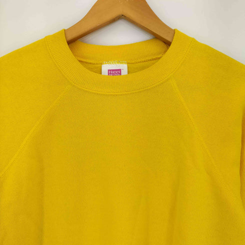 ヘインズ Hanes her way 90s USA製 ブランク 裏起毛 ラグランスリーブ スウェット レディース JPN:XL