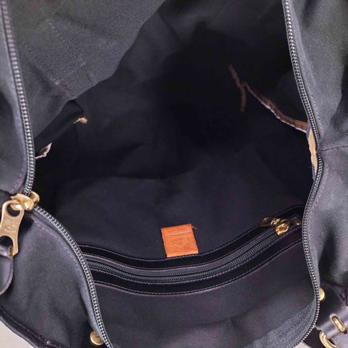 イルビゾンテ IL BISONTE スクエアキャンバス トート バッグ メンズ