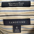 ランズエンド LANDS END マルチカラー ストライプ レギュラーカラー 長袖シャツ レディース US:6