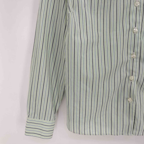 ランズエンド LANDS END マルチカラー ストライプ レギュラーカラー 長袖シャツ レディース US:6