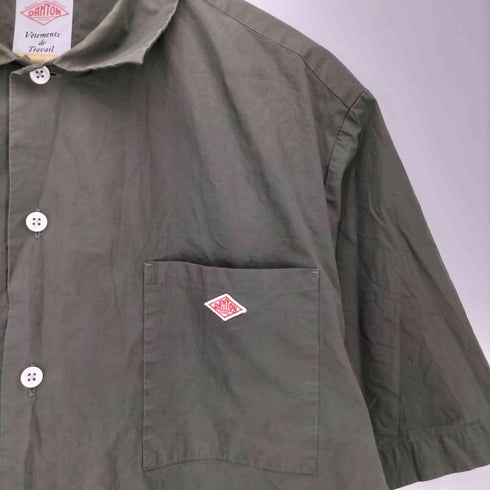 ダントン DANTON 22SS ロゴワッペン S/S ワークシャツ メンズ FR:42