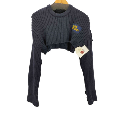 CIVIL DIFENCE カットオフ クロップドコマンドニット レディース