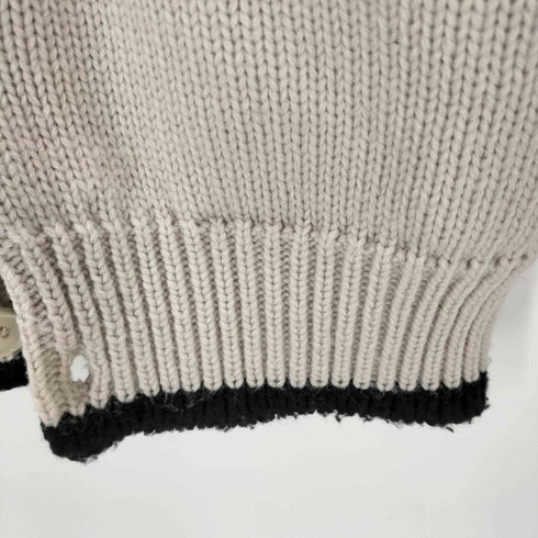 NEW BASIC GENERATE スカル刺繍パッチニットカーディガン メンズ import:M