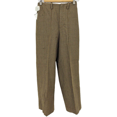 オーラリー AURALEE DOUBLE FACE CHECK WIDE SLACKS ダブルフェイス チェック ワイドスラックス レディース JPN:1