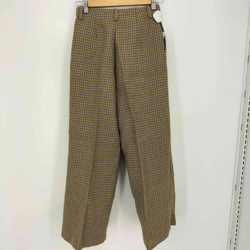 オーラリー AURALEE DOUBLE FACE CHECK WIDE SLACKS ダブルフェイス チェック ワイドスラックス レディース JPN:1