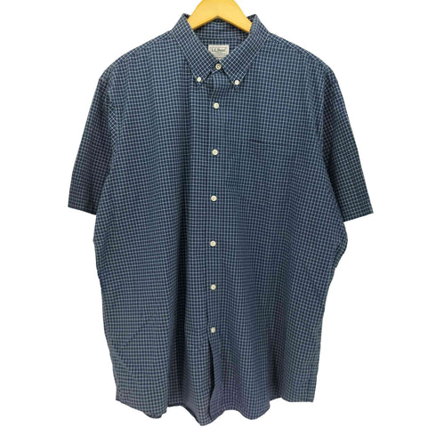 エルエルビーン L.L.Bean TRADITIONAL FIT ボタンダウン チェック S/S シャツ メンズ import:XL