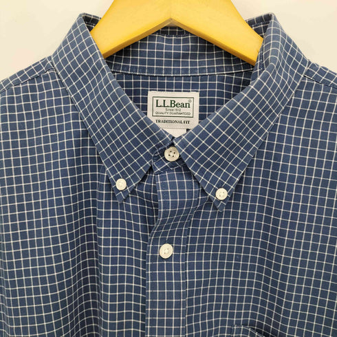 エルエルビーン L.L.Bean TRADITIONAL FIT ボタンダウン チェック S/S シャツ メンズ import:XL