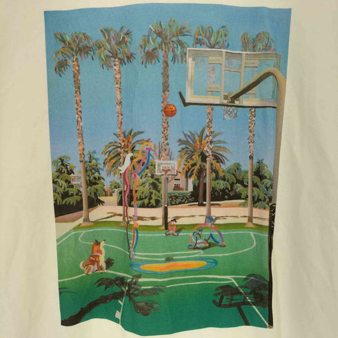 CAPSULE-T バスケ アートプリント Tシャツ メンズ JPN:S