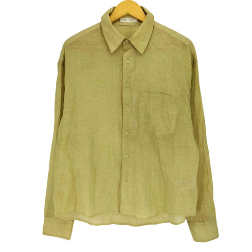 ザラ ZARA ウォッシュド リラックスフィットシャツ メンズ import:S