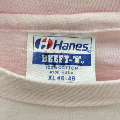 ヘインズ Hanes 80s USA製 メッセージ Tシャツ 裾袖シングル BEEFY ボディ HAWAII メンズ import:XL