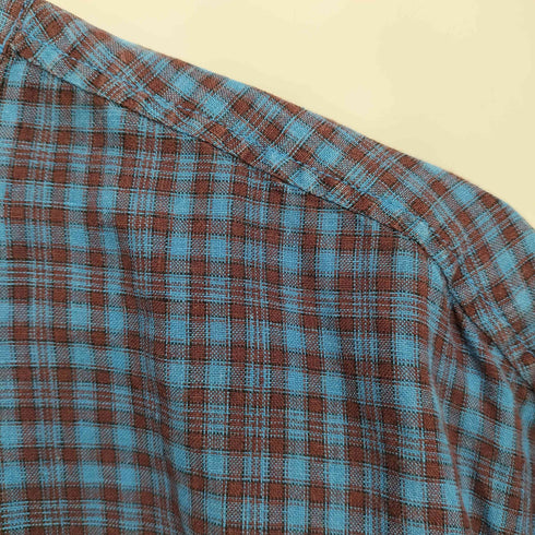ビームスボーイ BEAMS BOY 24SS リネン チェック スタンドカラー シャツ レディース FREE